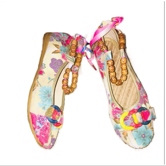 •❌•Retro Girly| NWT |Floral Mlticlr Flats• - Picture 3 of 8
